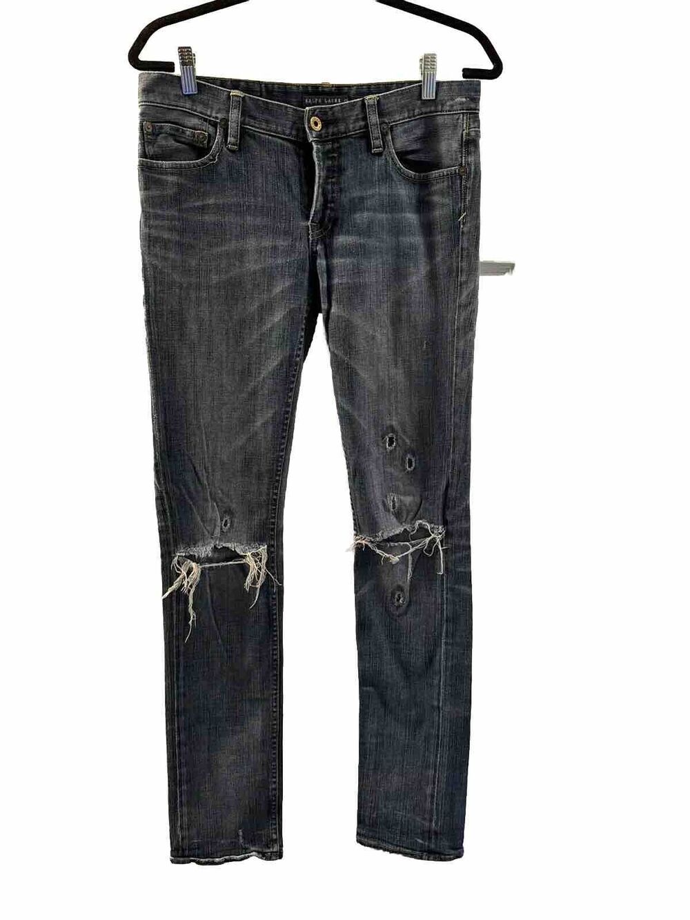 Ralph Lauren Blue Label Skinny Jeans Women Distressed Style 90s Y2K Style